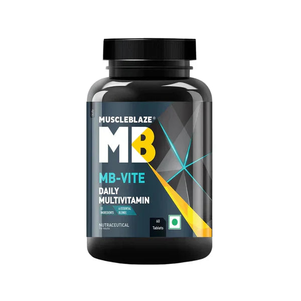 MuscleBlaze Daily Multivitamin | 60 & 120 Tablets | 25 Essential Vitamins & Minerals | Boost Energy, Immunity & Recovery