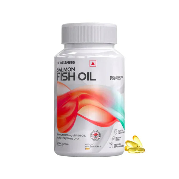 Big Muscles Salmon Fish Oil Softgels | 60 Capsules | High-Potency EPA & DHA | Supports Heart, Brain & Joint Health