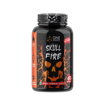 One Science Skull Fire Fat Burner | 60 Capsules | Thermogenic Formula for Fat Loss, Energy & Focus | Supports Lean Muscle & Metabolism