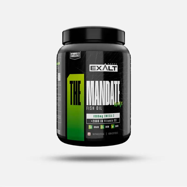 The Mandate Max Fish Oil (Exalt) | 3X Strength Omega-3 Softgels | 1000mg Fish Oil with EPA 525mg + DHA 375mg | Heart, Brain & Joint Support