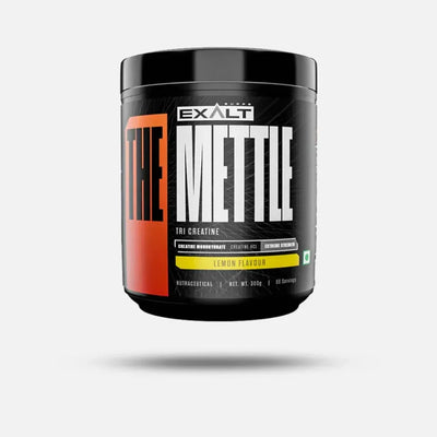 Exalt Supps The Mettle Tri Creatine Weight: 0.66 lbs  0.66 lbs Flavours: Lemon  Lemon  Orange  Raw Unflavoured  Watermelon