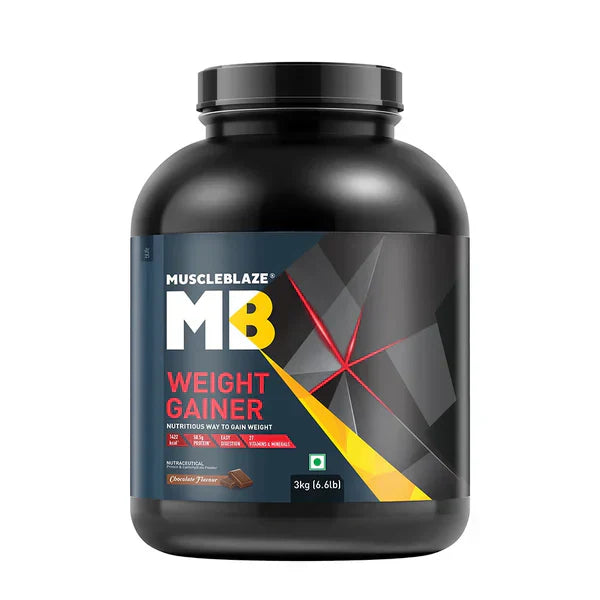 MuscleBlaze Weight Gainer | 3kg | High-Calorie Formula for Muscle Mass & Strength | Delicious Chocolate Flavor