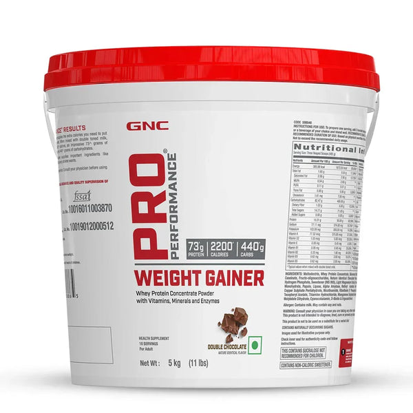 GNC Pro Performance Weight Gainer | 2.27kg / 3kg / 5kg | High-Calorie Formula for Size, Strength & Recovery | Flavours: Double Chocolate, Vanilla Ice Cream